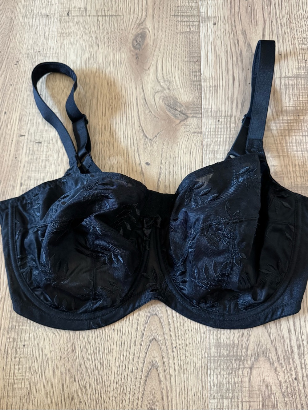 Panache Superbra Tango II Black Embroidered Underwire Bra 40DD - Picture 4 of 9